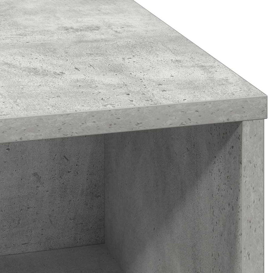 LED Sideboard Betongrijs 71 x 34,5 x 75 cm Bewerkt hout
