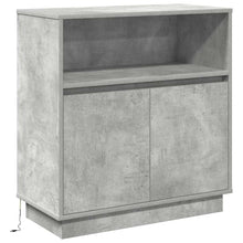 LED Sideboard Betongrijs 71 x 34,5 x 75 cm Bewerkt hout