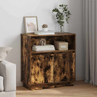 LED Sideboard Smoked Oak 71 x 34.5 x 75 cm Engineered Wood