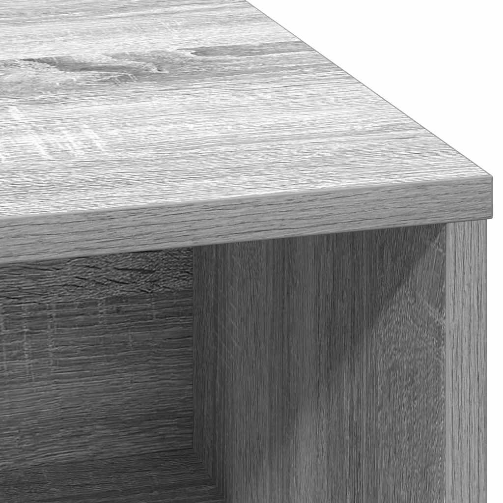 LED Sideboard Grijs Sonoma 71 x 34,5 x 75 cm Bewerkt hout