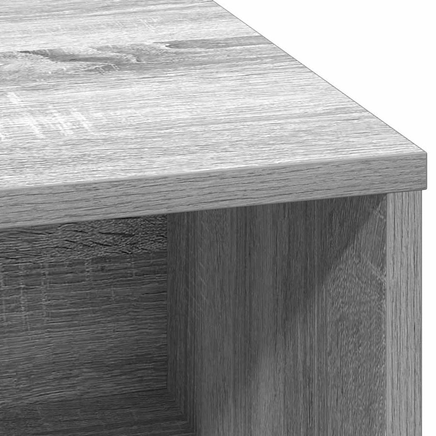 LED Sideboard Grijs Sonoma 71 x 34,5 x 75 cm Bewerkt hout