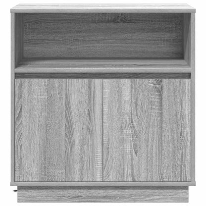 LED Sideboard Grijs Sonoma 71 x 34,5 x 75 cm Bewerkt hout