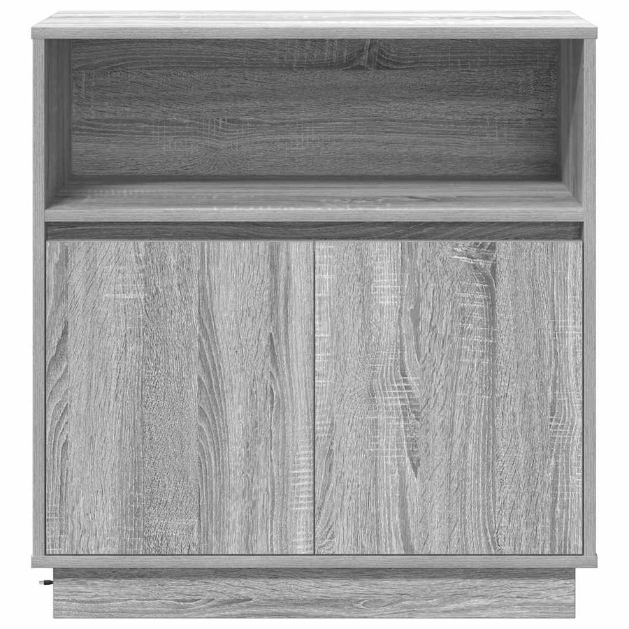 LED Sideboard Grijs Sonoma 71 x 34,5 x 75 cm Bewerkt hout