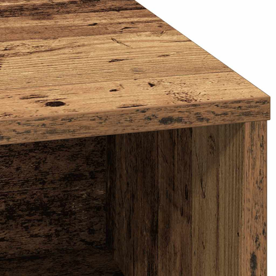 LED Sideboard Oudhout 71 x 34,5 x 75 cm Bewerkt hout