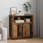 LED Sideboard Reclaimed Wood 71 x 34.5 x 75 cm Engineered Wood