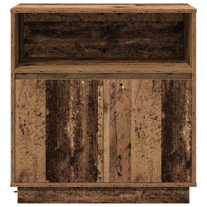 LED Sideboard Oudhout 71 x 34,5 x 75 cm Bewerkt hout