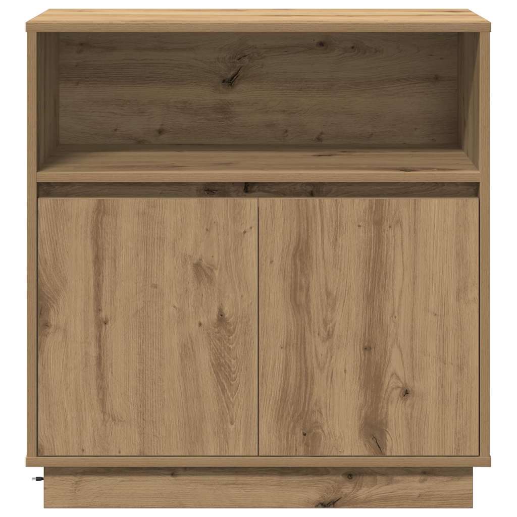 LED Sideboard Artisan Eiken 71 x 34,5 x 75 cm Bewerkt hout