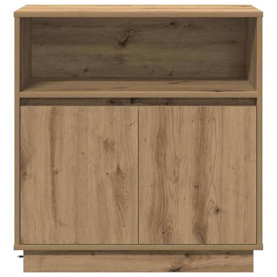 LED Sideboard Artisan Eiken 71 x 34,5 x 75 cm Bewerkt hout