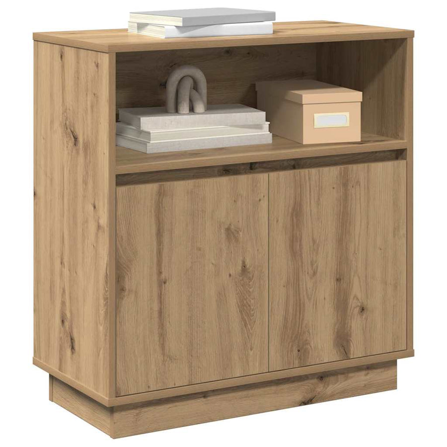 LED Sideboard Artisan Eiken 71 x 34,5 x 75 cm Bewerkt hout