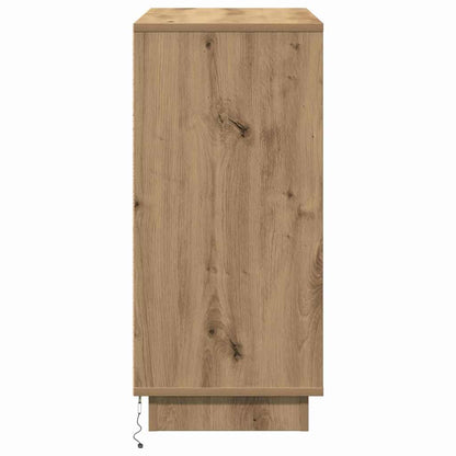 LED Sideboard Artisan Eiken 71 x 34,5 x 75 cm Bewerkt hout