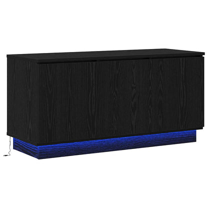 TV-kast Zwart Eiken 100 x 38 x 49 cm Bewerkt hout