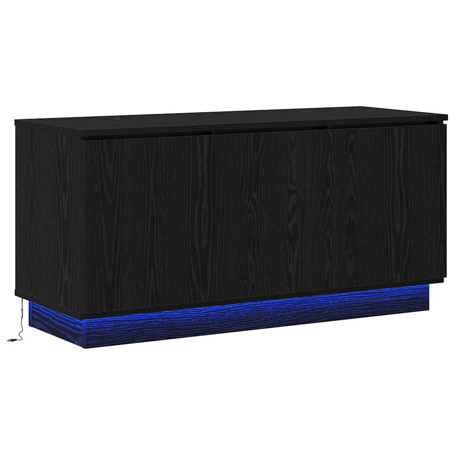 TV-kast Zwart Eiken 100 x 38 x 49 cm Bewerkt hout