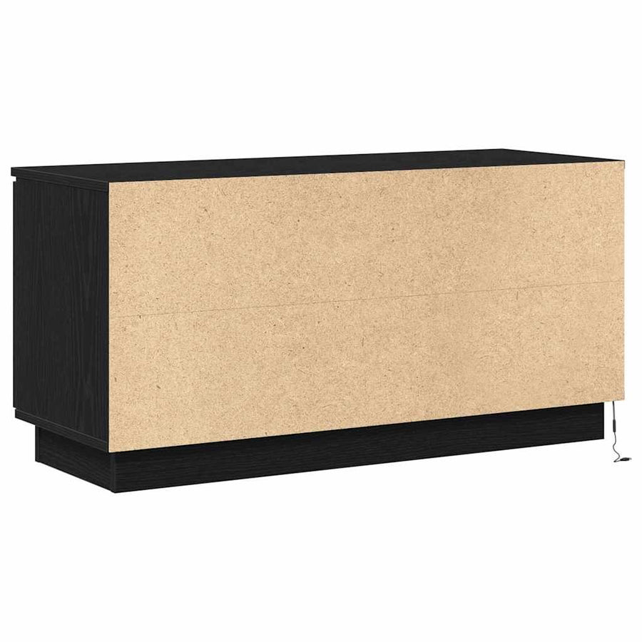 TV-kast Zwart Eiken 100 x 38 x 49 cm Bewerkt hout