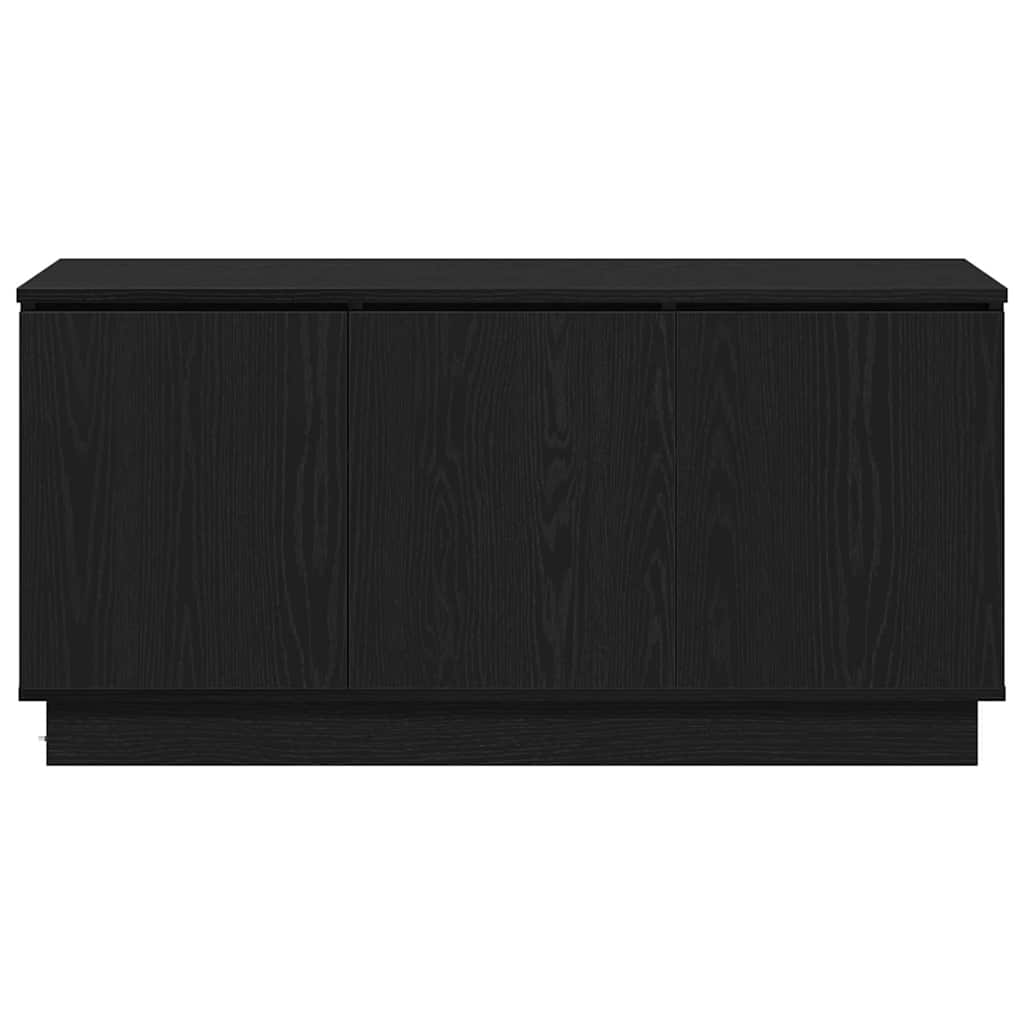 TV-kast Zwart Eiken 100 x 38 x 49 cm Bewerkt hout