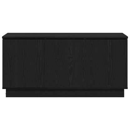 TV-kast Zwart Eiken 100 x 38 x 49 cm Bewerkt hout