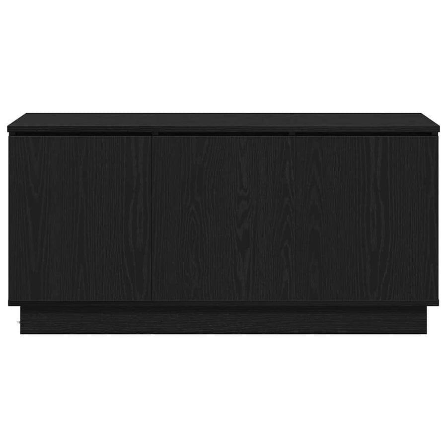 TV-kast Zwart Eiken 100 x 38 x 49 cm Bewerkt hout