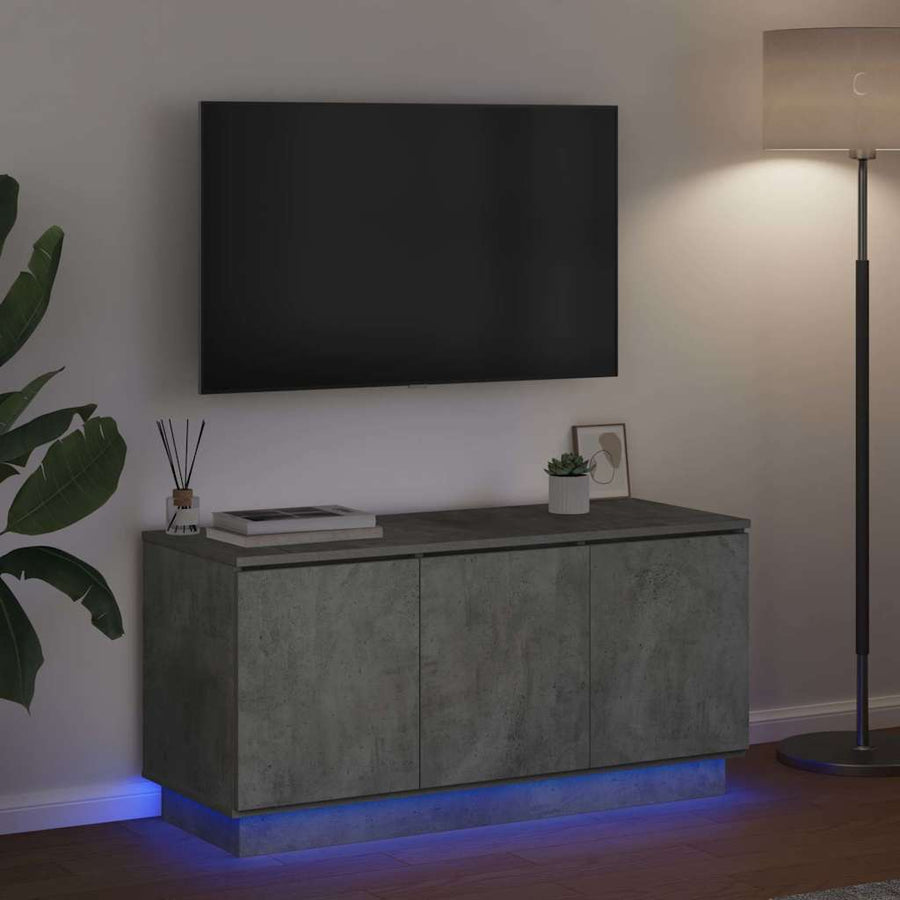 TV-kast 100 x 38 x 49 cm Beton Grijs Bewerkt hout