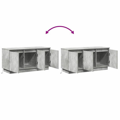 TV-kast 100 x 38 x 49 cm Beton Grijs Bewerkt hout