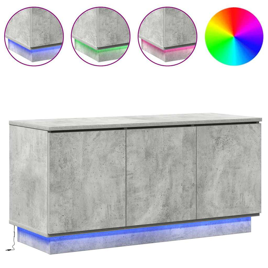 TV-kast 100 x 38 x 49 cm Beton Grijs Bewerkt hout