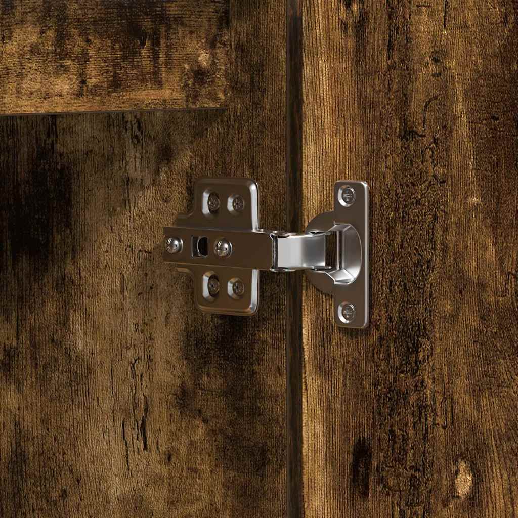 TV-kast Gerookt eiken 100 x 38 x 49 cm Bewerkt hout