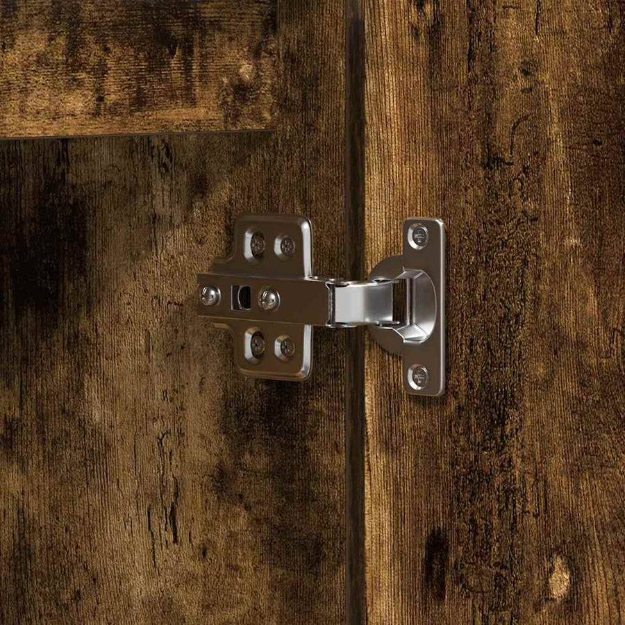 TV-kast Gerookt eiken 100 x 38 x 49 cm Bewerkt hout