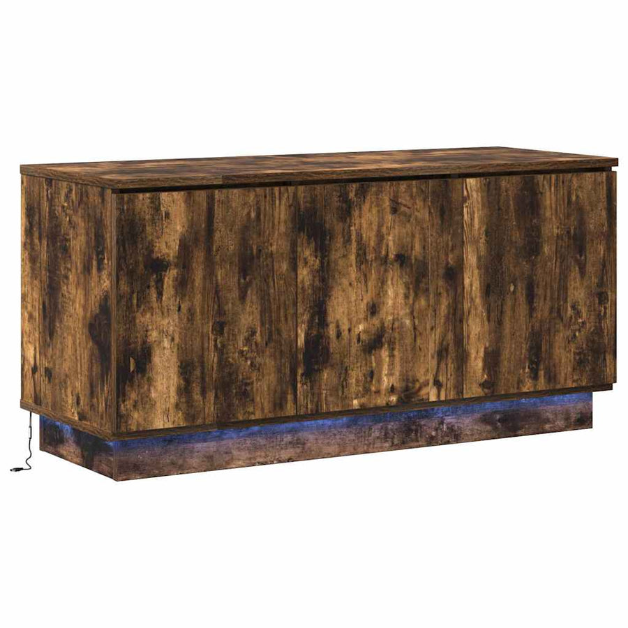 TV-kast Gerookt eiken 100 x 38 x 49 cm Bewerkt hout