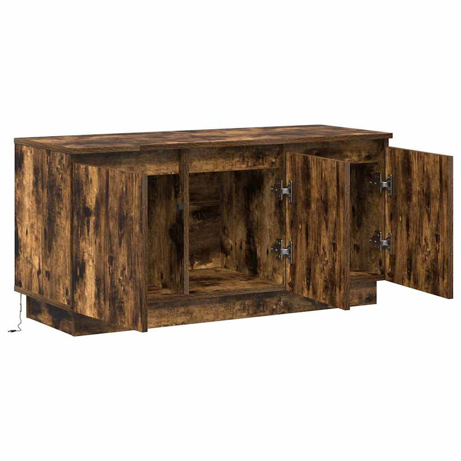 TV-kast Gerookt eiken 100 x 38 x 49 cm Bewerkt hout