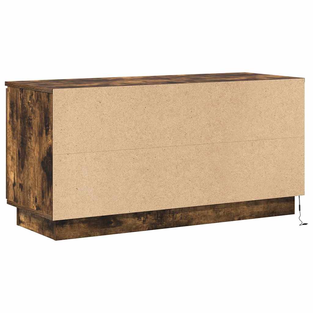 TV-kast Gerookt eiken 100 x 38 x 49 cm Bewerkt hout