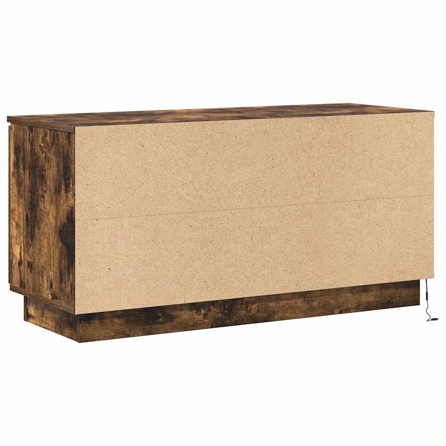 TV-kast Gerookt eiken 100 x 38 x 49 cm Bewerkt hout