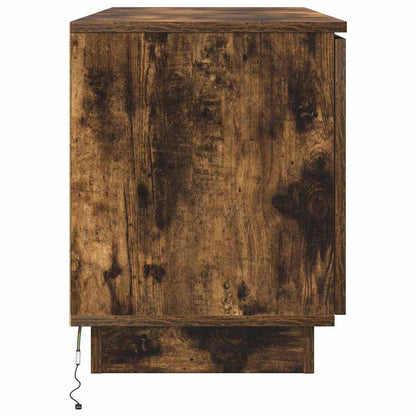 TV-kast Gerookt eiken 100 x 38 x 49 cm Bewerkt hout