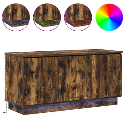 TV-kast Gerookt eiken 100 x 38 x 49 cm Bewerkt hout