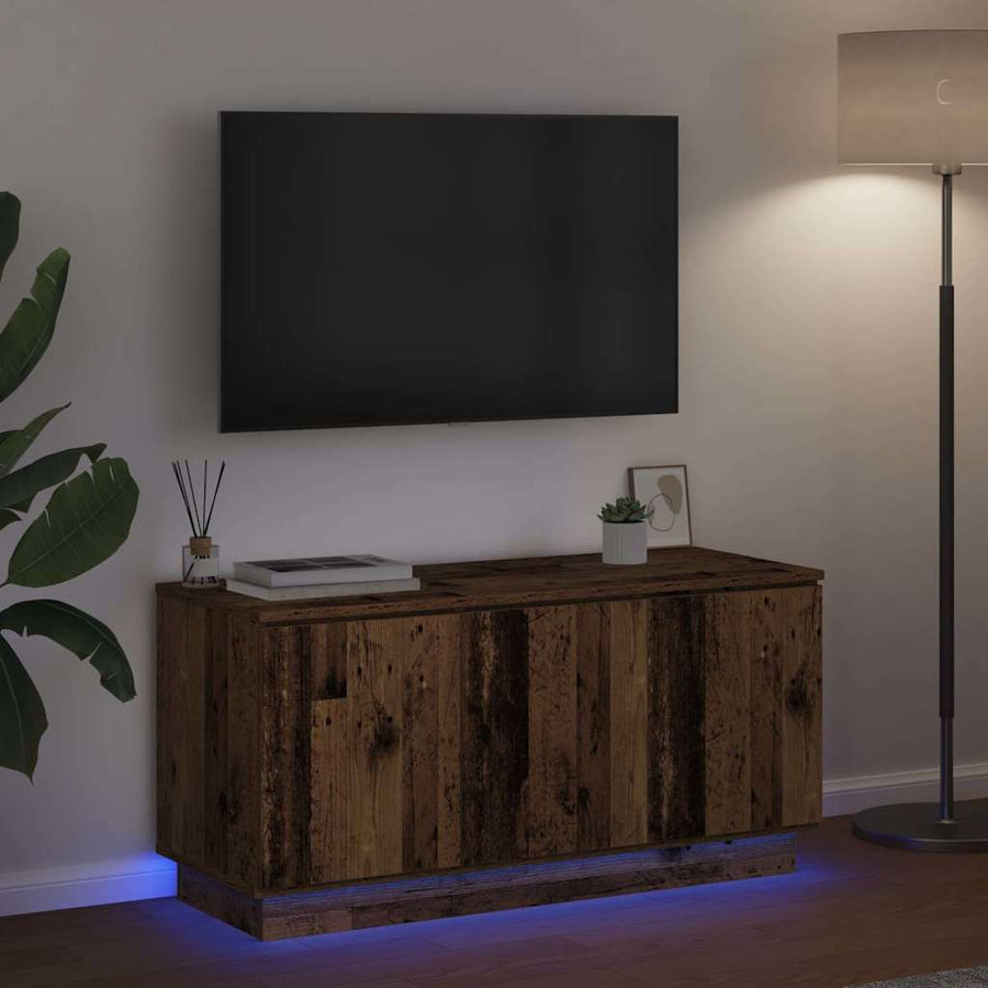 TV-kast Oud Hout 100 x 38 x 49 cm Bewerkt hout