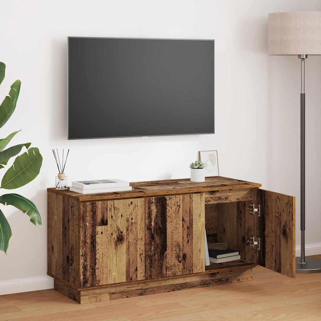TV-kast Oud Hout 100 x 38 x 49 cm Bewerkt hout