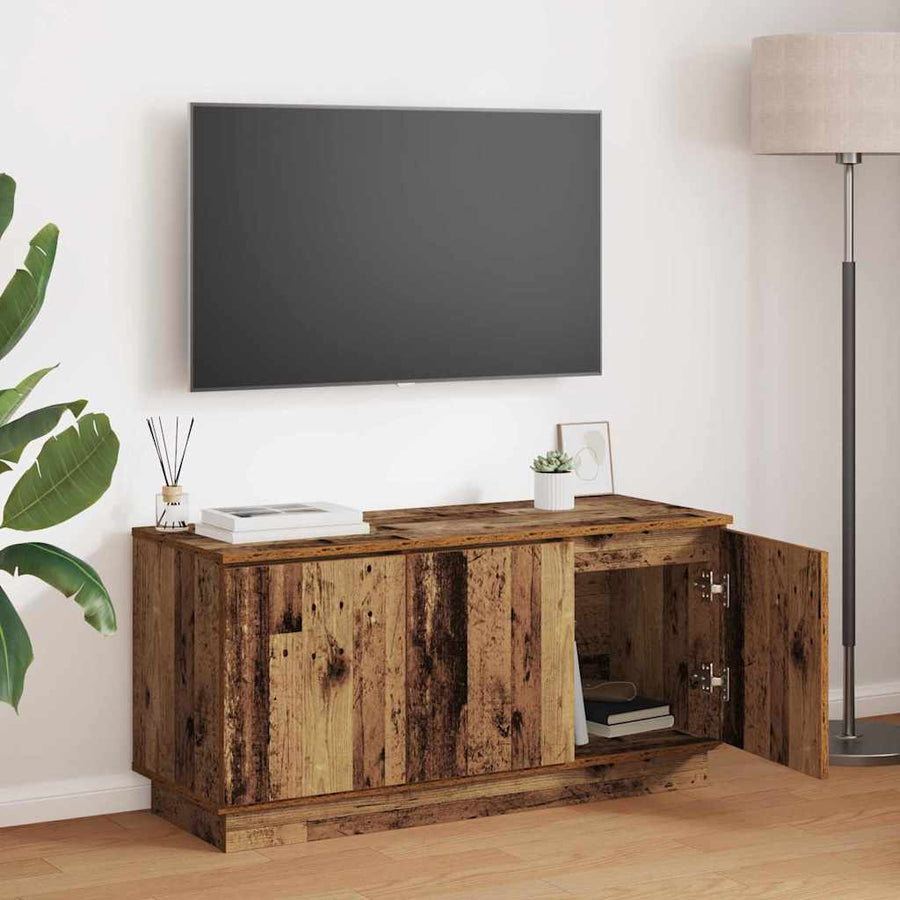 TV-kast Oud Hout 100 x 38 x 49 cm Bewerkt hout