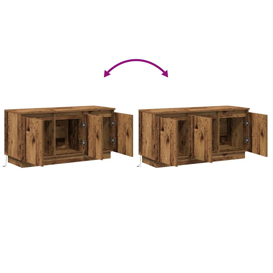 TV-kast Oud Hout 100 x 38 x 49 cm Bewerkt hout