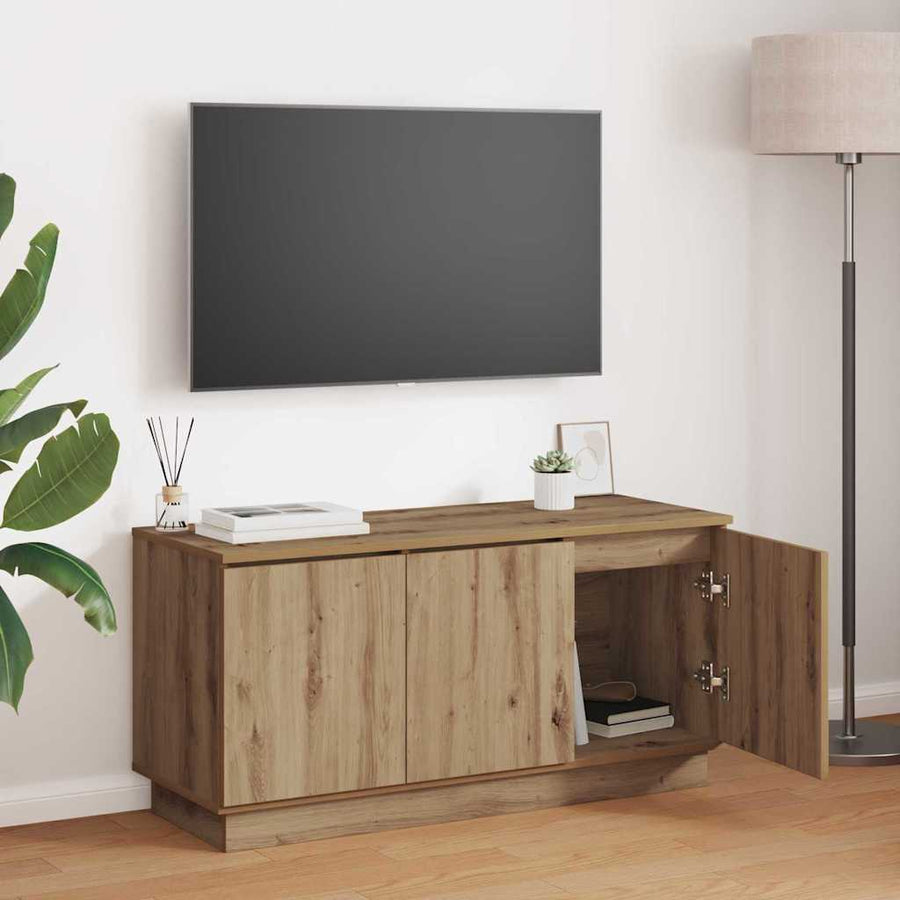 TV-kast Artisan Eiken 100 x 38 x 49 cm Bewerkt hout