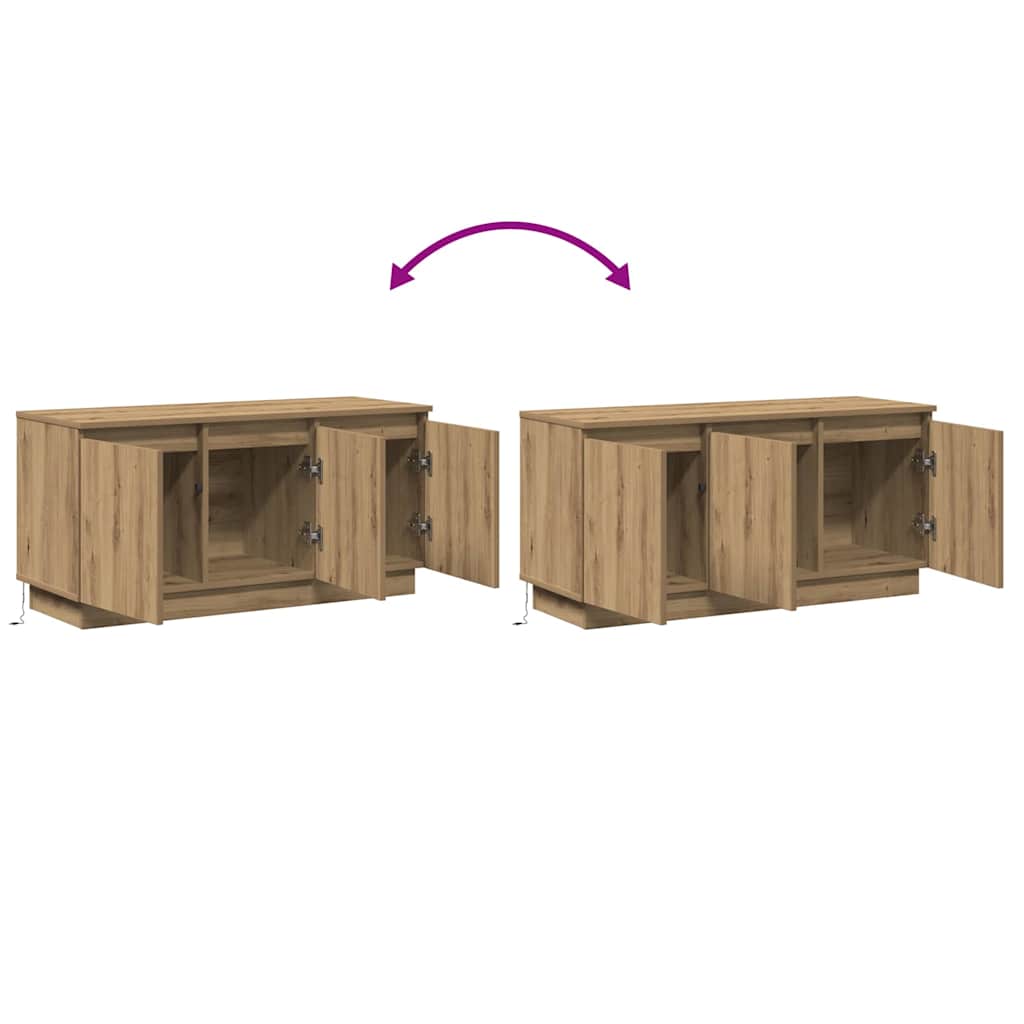 TV-kast Artisan Eiken 100 x 38 x 49 cm Bewerkt hout
