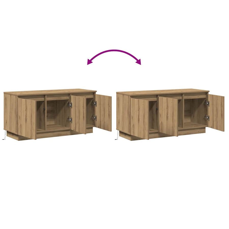 TV-kast Artisan Eiken 100 x 38 x 49 cm Bewerkt hout