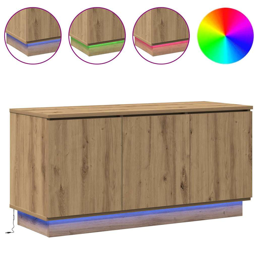 TV-kast Artisan Eiken 100 x 38 x 49 cm Bewerkt hout