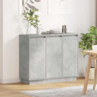 Led Sideboard Beton Grijs 90 X 32 X 75 Cm Bewerkt Hout Betongrijs