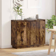 Dressoir gerookt eiken 90x32x75 cm bewerkt hout