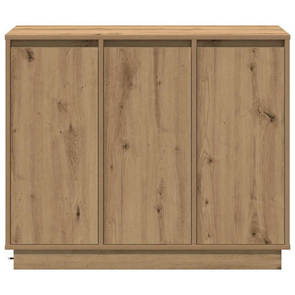 LED Sideboard Artisan Eiken 90 x 32 x 75 cm Bewerkt hout