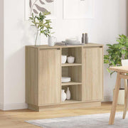 Dressoir Sonoma eiken 90x32x75 cm bewerkt hout