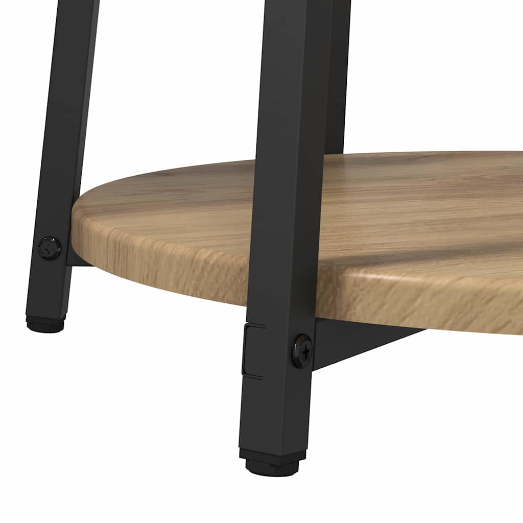 Bijzettafelset met plank 2 pcs Artisan Eiken en Zwart