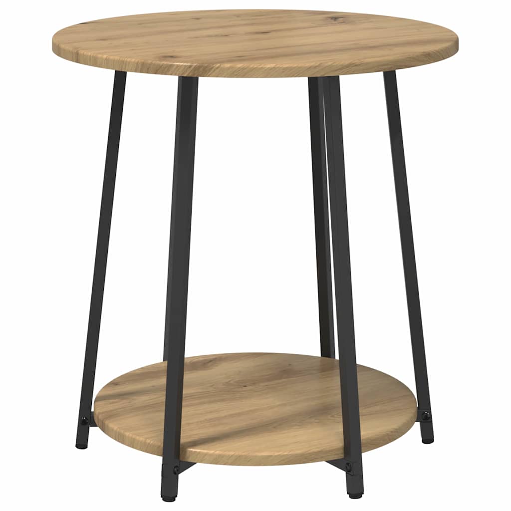 Bijzettafelset met plank 2 pcs Artisan Eiken en Zwart