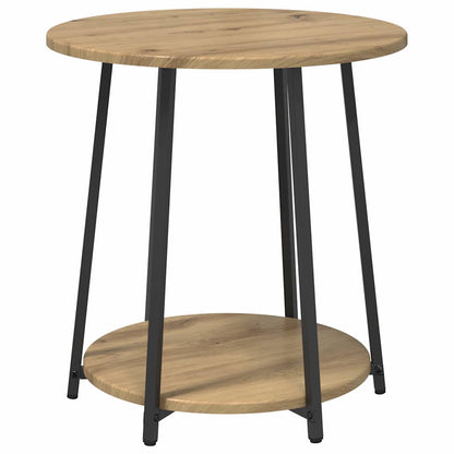 Bijzettafelset met plank 2 pcs Artisan Eiken en Zwart