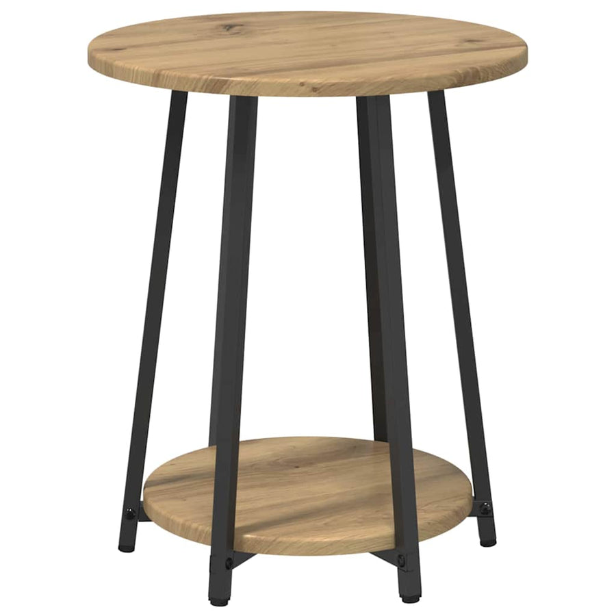 Bijzettafelset met plank 2 pcs Artisan Eiken en Zwart
