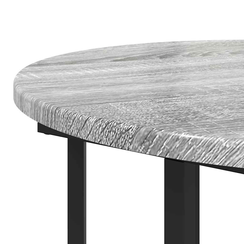 Bijzettafelset met plank 2 pcs Grijs