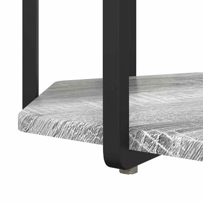 Bijzettafelset met plank 2 pcs Grijs
