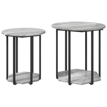 Bijzettafelset met plank 2 pcs Grijs